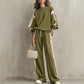 🌸Hot Sale 50% OFF☁️Women's Crewneck Sweatshirt & Wide-Leg Pants Set – Comfortable & Casual, Home Relaxation