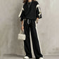 🌸Hot Sale 50% OFF☁️Women's Crewneck Sweatshirt & Wide-Leg Pants Set – Comfortable & Casual, Home Relaxation