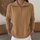 ⏰LAST DAY SALE 70% OFF👍✨Drop Shoulder, Flattering Relaxed Fit – Women's Ribbed Knit Zip-Up Cardigan ✨