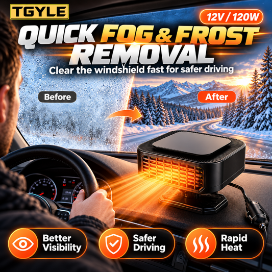 🔥Christmas Sale-Up to 50% OFF❄️Portable Car Heater Defroster with 360-Degree Rotating Base