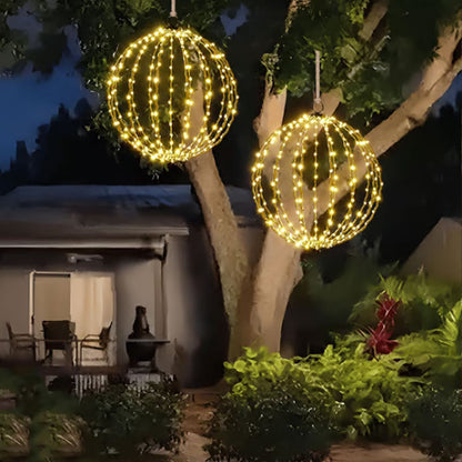 ✨LAST DAY SALE ONLY ￡11.99!!🎄360° glow, collapsible design, weatherproof metal – perfect for patios, gardens & holidays🎅