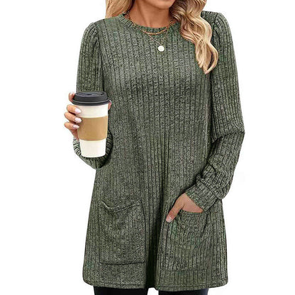 💖2026 Autumn’s Sale 70% OFF✨🍂Women's Cozy Mid-Length Ribbed Knit Top