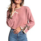 💖2026 Autumn’s Sale 70% OFF✨🍂💕 Women's Crewneck Sweater with Leopard Bow Cuffs🧶 Cosy, Cute & Effortlessly Stylish!