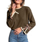 💖2026 Autumn’s Sale 70% OFF✨🍂💕 Women's Crewneck Sweater with Leopard Bow Cuffs🧶 Cosy, Cute & Effortlessly Stylish!
