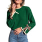 💖2026 Autumn’s Sale 70% OFF✨🍂💕 Women's Crewneck Sweater with Leopard Bow Cuffs🧶 Cosy, Cute & Effortlessly Stylish!