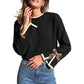 💖2026 Autumn’s Sale 70% OFF✨🍂💕 Women's Crewneck Sweater with Leopard Bow Cuffs🧶 Cosy, Cute & Effortlessly Stylish!