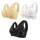 🌸Women's Plus Size Front Button Floral Print Wireless Bra