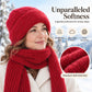 🔥LAST DAY SALE £6.99!!💞✨ Winter’s Sweet Little Luxury | Clever All-in-One Knit Hat & Scarf Set 🤍❄️ Soft twisted knit, keeps head and neck cosy without bulky layers🧣