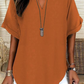 💥Last Day Special Sale 50% OFF💝✨Fashion Loose Solid Color Short Sleeve Blouse