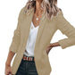 ⏳LAST DAY SALE 70% OFF✨🍂 Women's Casual Blazer Fitted Long Sleeve Work Office Suit Jacket with Flap Pockets
