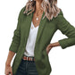 ⏳LAST DAY SALE 70% OFF✨🍂 Women's Casual Blazer Fitted Long Sleeve Work Office Suit Jacket with Flap Pockets