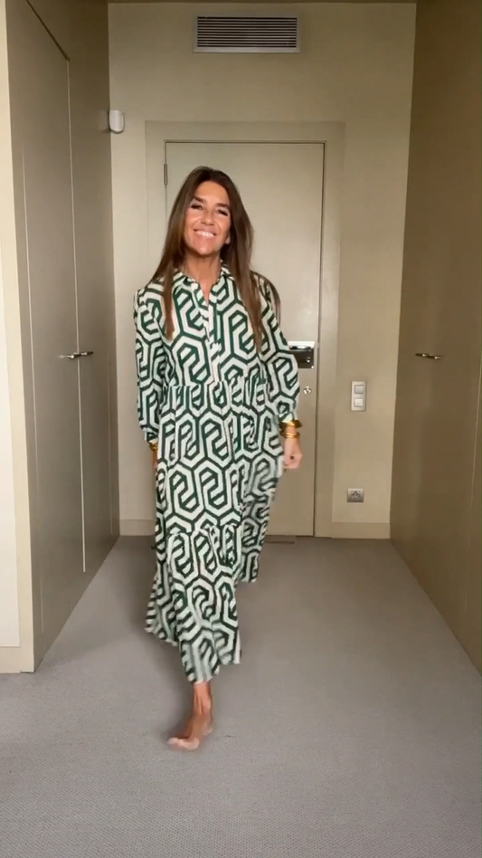🎉Last Day Promotion 50% OFF💃Women’s Trendy Print Long Sleeve Loose Fit Dress