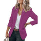 ⏳LAST DAY SALE 70% OFF✨🍂 Women's Casual Blazer Fitted Long Sleeve Work Office Suit Jacket with Flap Pockets