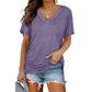 💕Hot Promotion- UP TO 50% OFF🌷👚Women's Short Sleeve V Neck Dolman Tops with Side Shirring