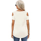 💥Last Day Special Sale 49% OFF👚Womens Summer Short Sleeve Off-Shoulder Cold Shoulder Basic Tees