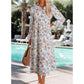 💖LAST DAY SALE 50%OFF💃Women's Long Sleeve V Neck Bohemian Midi Dress