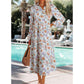 ⏳Limited-time Sale 50% OFF👗Women's 2026 V-Neck Long Puff Sleeve Bohemian Floral Dress