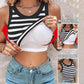 💥LAST DAY SALE 50% OFF🍃💖Round Neck Built-in Bra Ribbed Tank Top