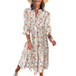 ⏳Limited-time Sale 50% OFF👗Women's 2026 V-Neck Long Puff Sleeve Bohemian Floral Dress