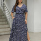 🎉Hot Promotion 50% OFF💃Women's Bohemian Floral Split Maxi Dress With Elastic Waist