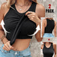 💥LAST DAY SALE 50% OFF🍃💖Round Neck Built-in Bra Ribbed Tank Top