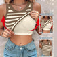 💥LAST DAY SALE 50% OFF🍃💖Round Neck Built-in Bra Ribbed Tank Top