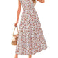 🏖️Early Summer Sale-50% Off🌷Women's Boho Print V Neck Ruffle Maxi Dress